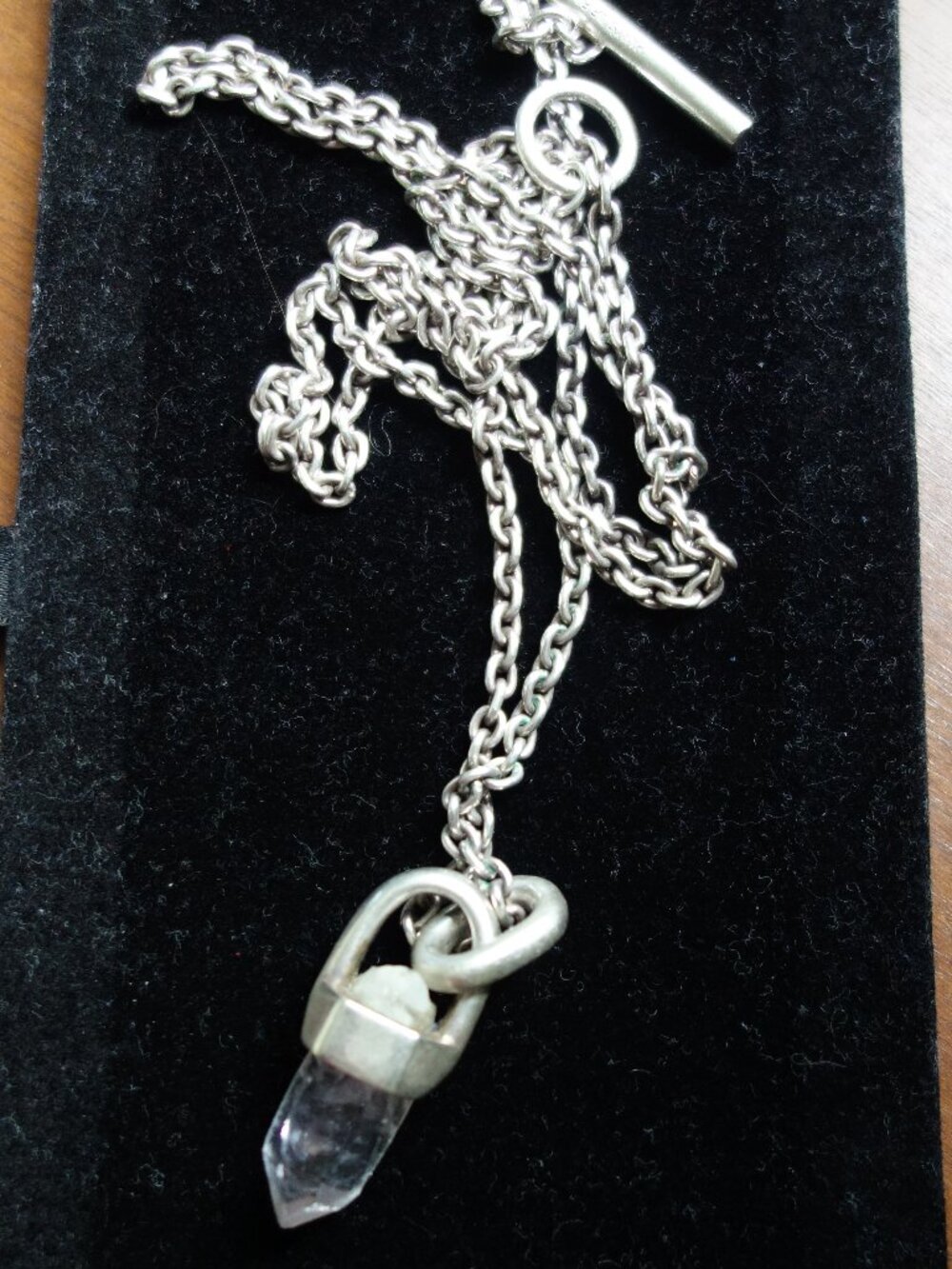 Parts of Four Amethyst Talisman Silver Necklace